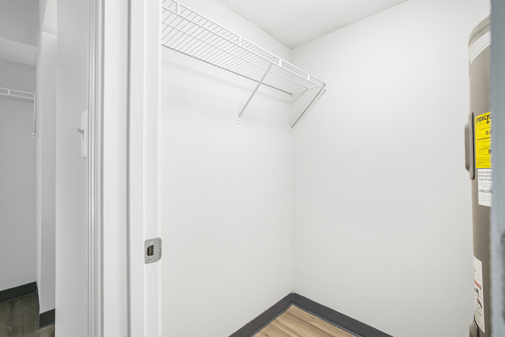 closet with built-in shelf